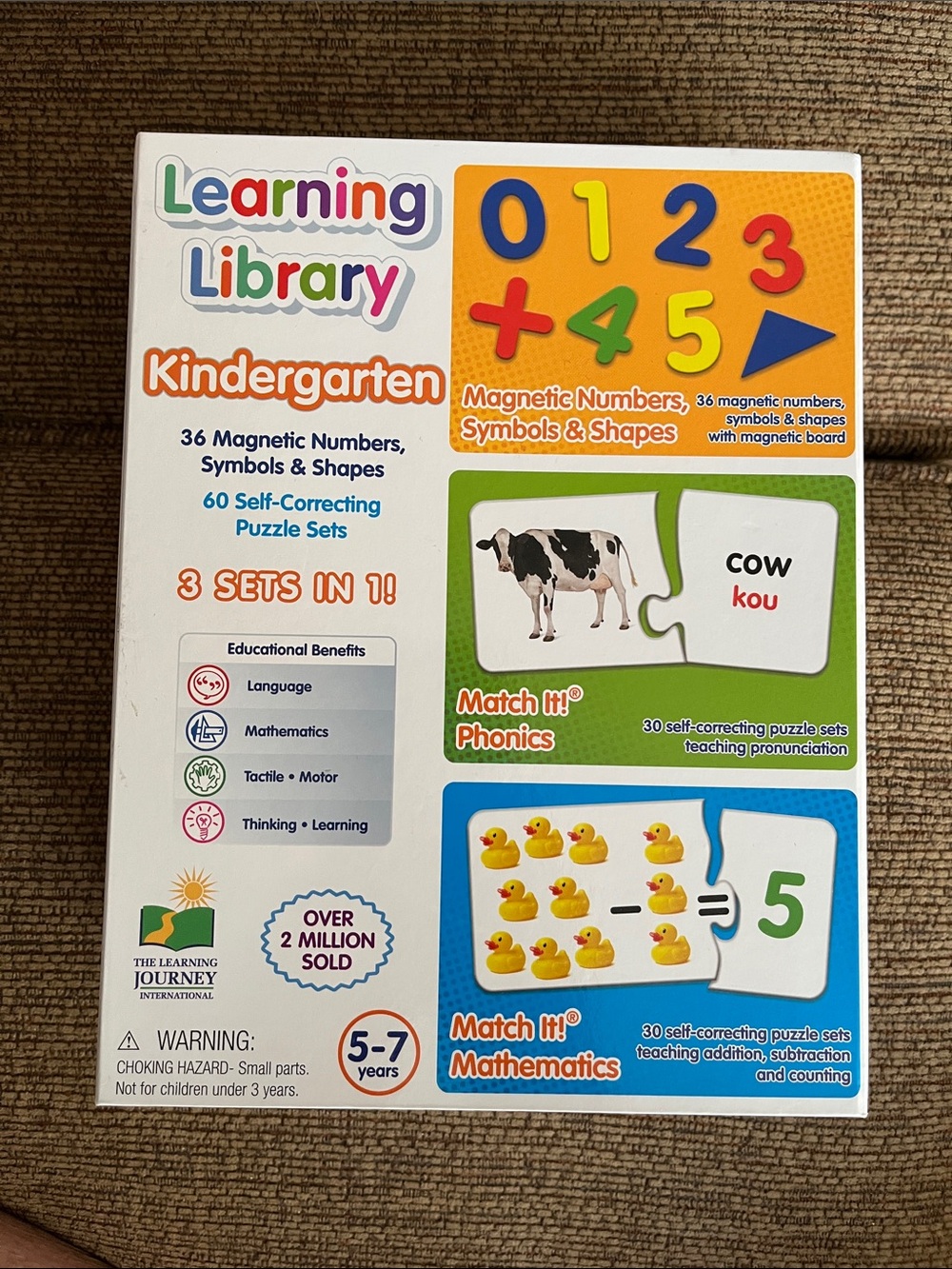 Learning Library Kindergarten Magnetic Numbers & Phonics Set - White/Multicolor